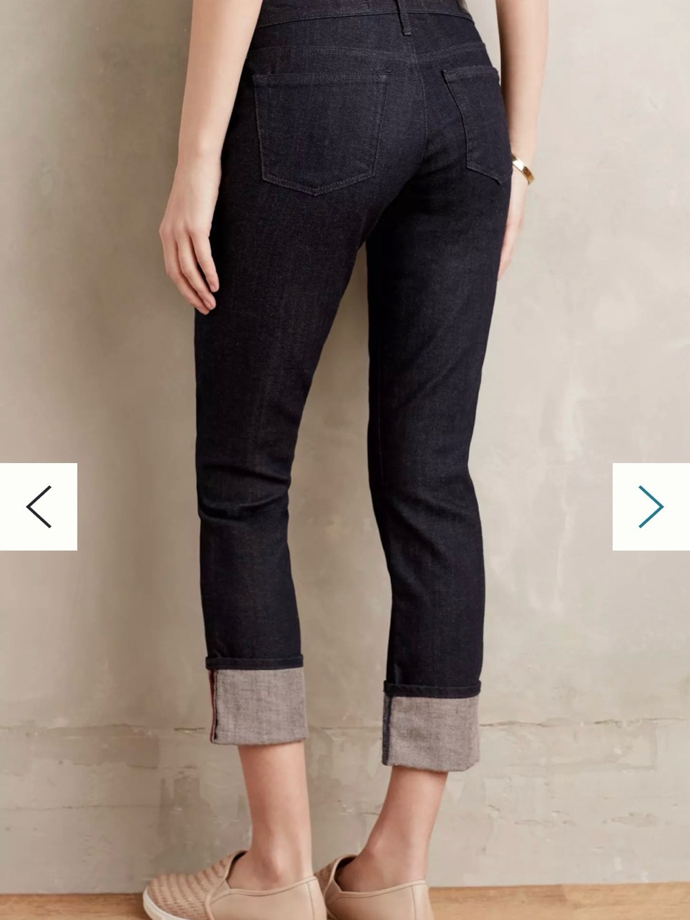 AG - The High-Rise Stevie Cuff Dark Indigo Slim Straight Jeans - Women's